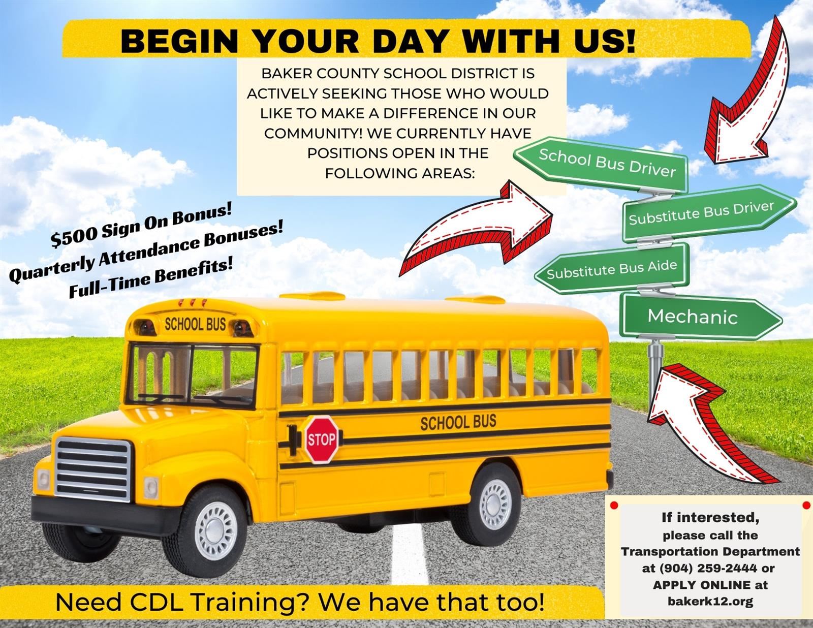 Bus Drivers Needed Advertisement
